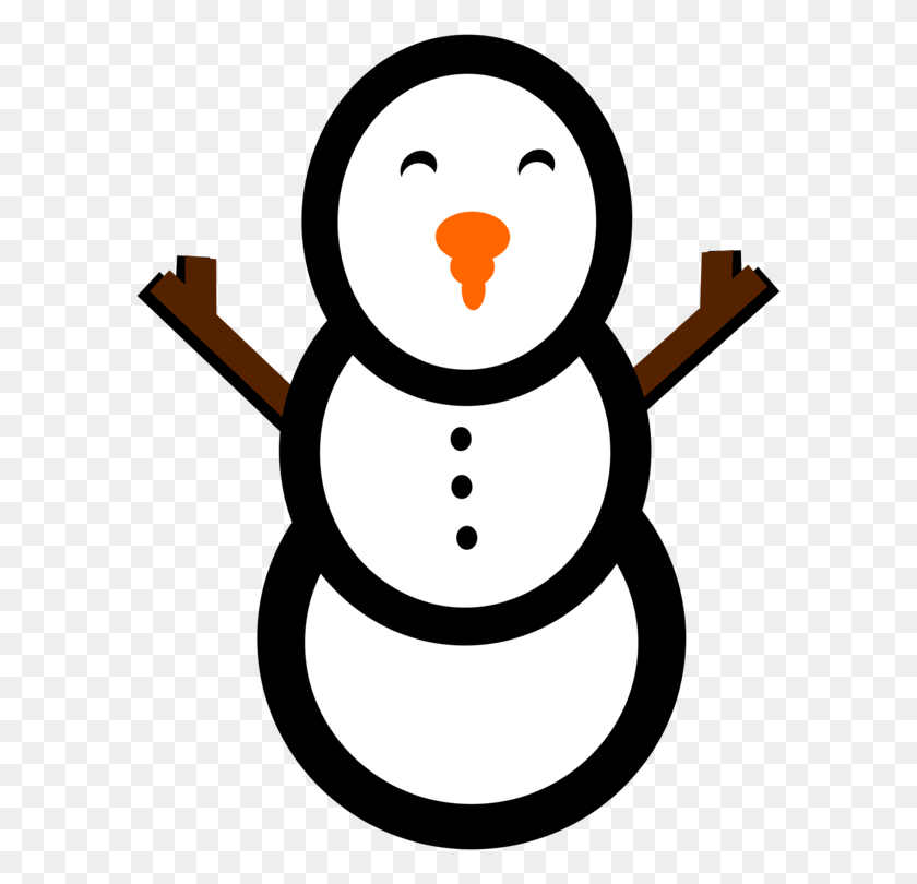 592x750 Drawing Snowman Cartoon Line Art - Melting Snowman Clipart