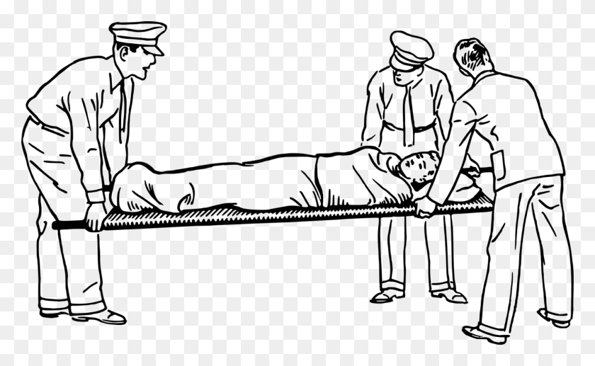 1278x750 Drawing Stretcher Cartoon Paramedic Human - Person Drawing Clipart