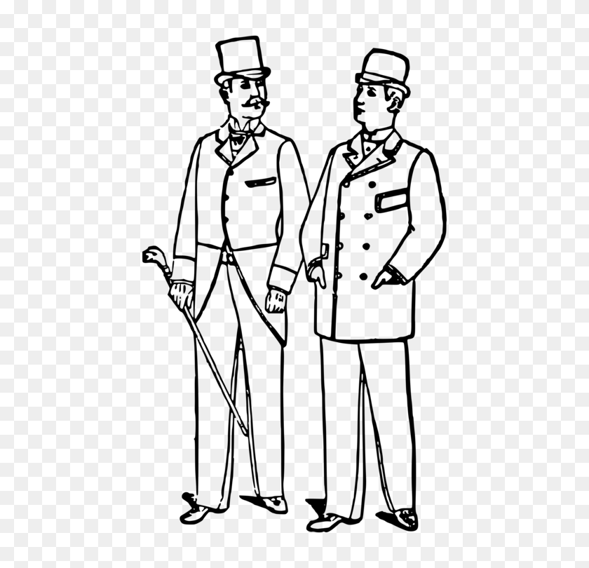 750x750 Drawing Suit Costume Clothing Line Art - Standing In Line Clipart