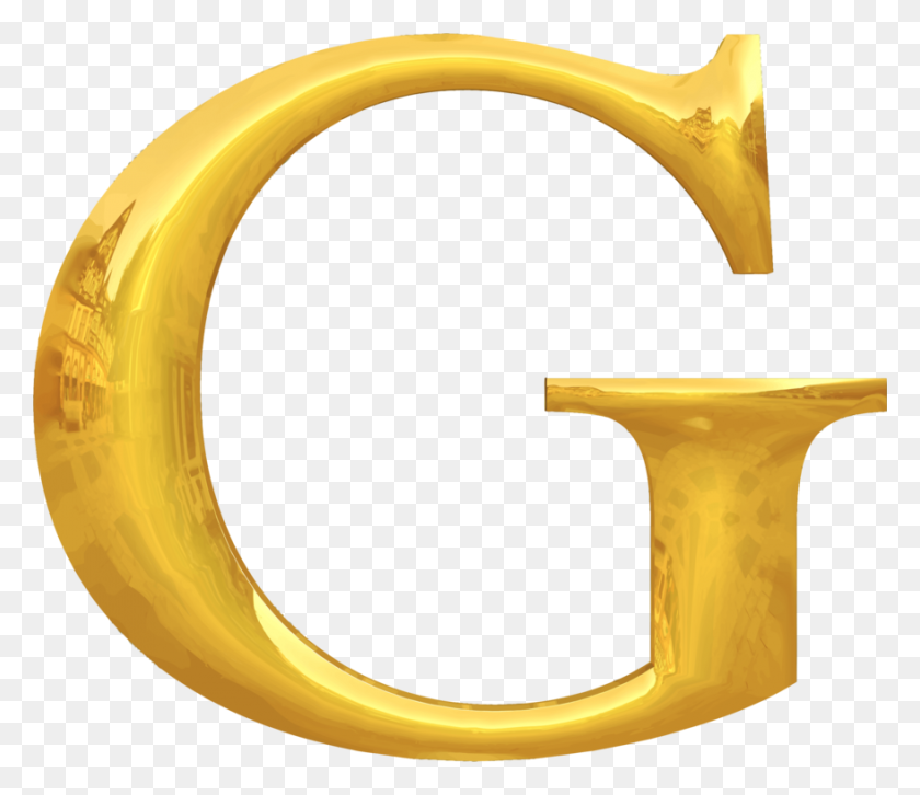 878x750 Рисунок Типографии Шрифт Буква G Ключ - Золотой Круг Клипарт