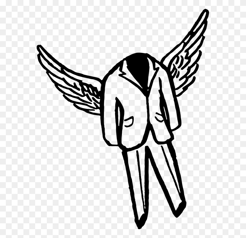 589x750 Drawing Wingsuit Flying Angel - Quadcopter Clipart