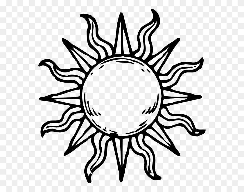576x600 Рисунки Солнца - Клипарт Прохладное Солнце