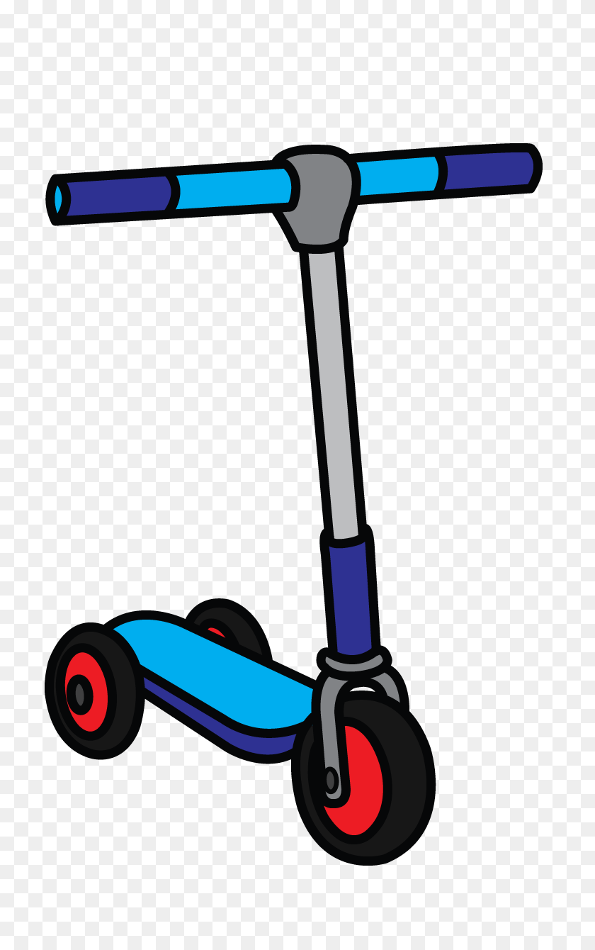 720x1280 Drawissimo Kids How To Draw - Scooter Clipart