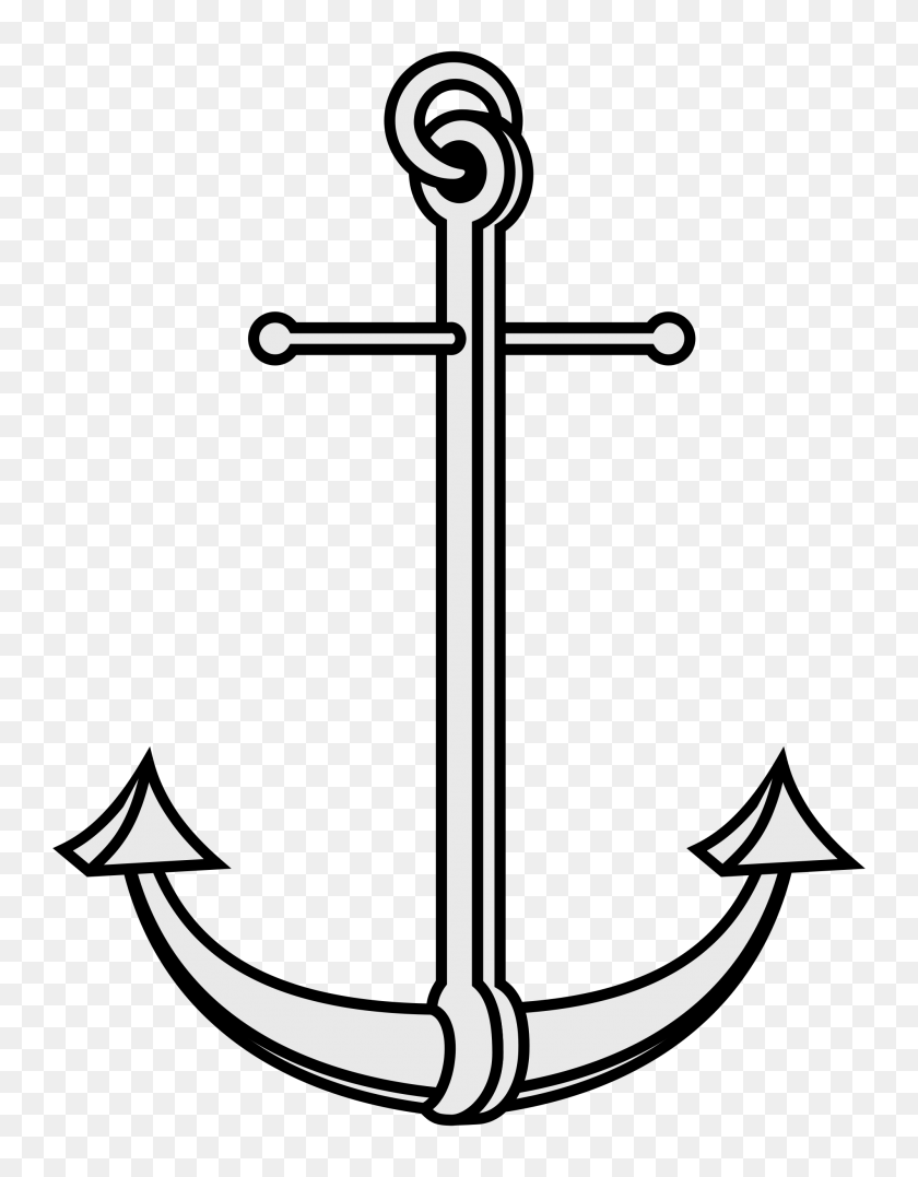 2000x2609 Drawn Anchor Heraldic - Heraldry Clipart