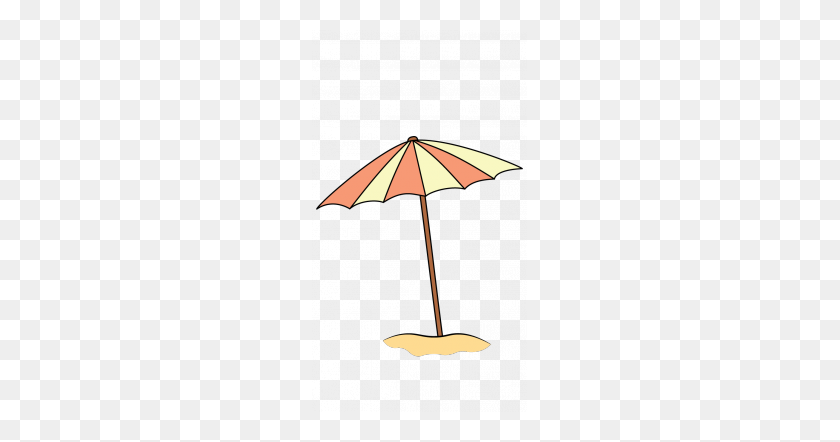 215x382 Drawn Beach Beach Umbrella - Beach Chair And Umbrella Clipart
