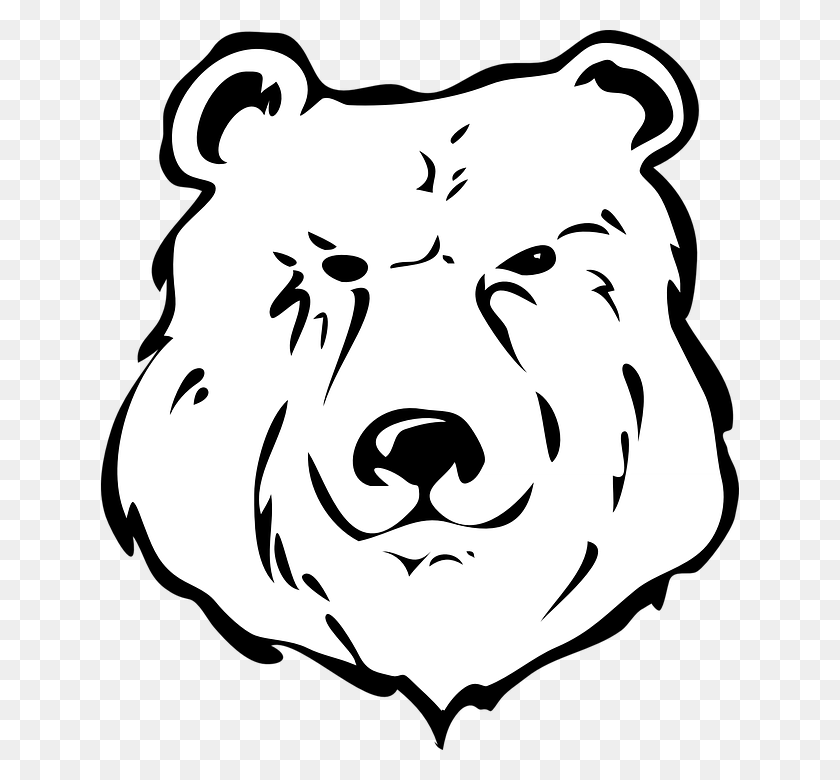 638x720 Drawn Bear Traceable - Bear Standing Up Clipart