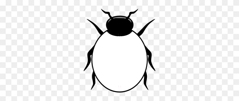 252x297 Drawn Beatle Black And White - Beetle Clipart