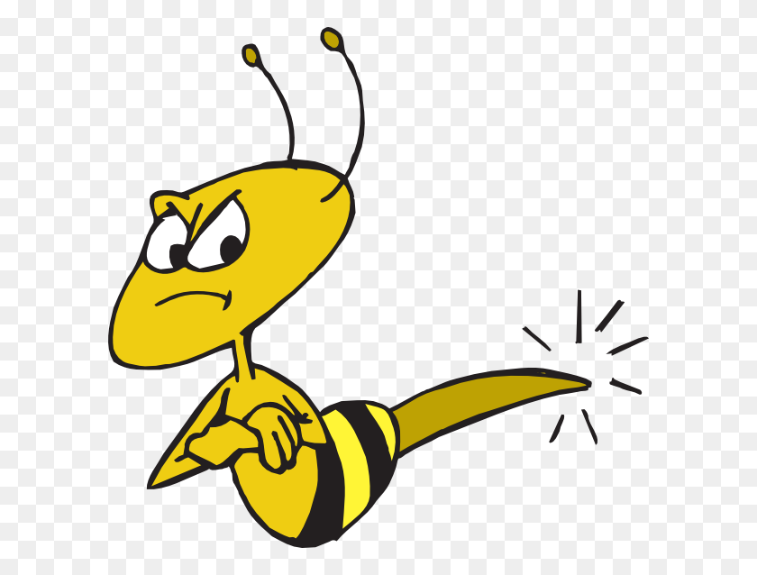 600x578 Нарисованные Пчелы Злая Пчела - Скромный Клипарт