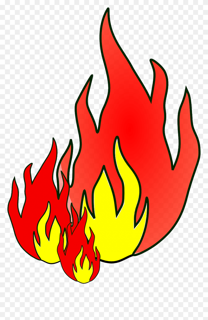 810x1280 Нарисованный Строительный Рисунок Огня - Огненное Кольцо Клипарт