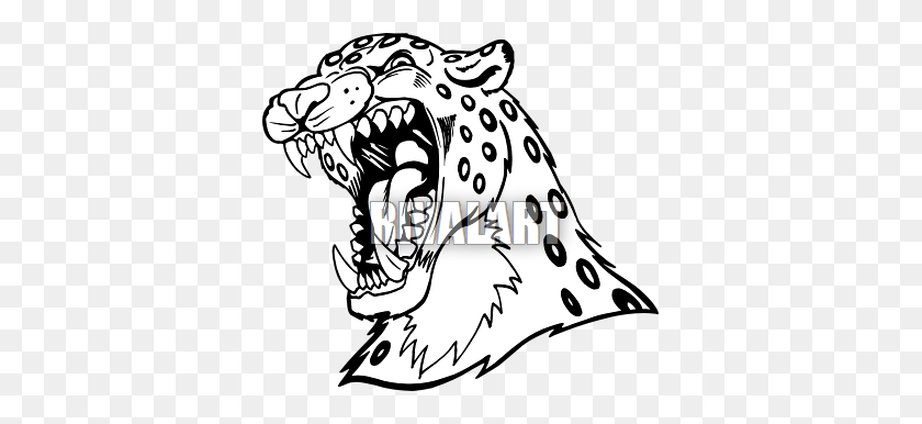 361x326 Drawn Cheetah Jaguar - Cheetah Clipart