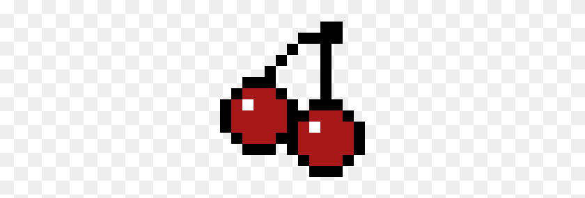 209x225 Drawn Cherry Pacman - Pixel Art PNG