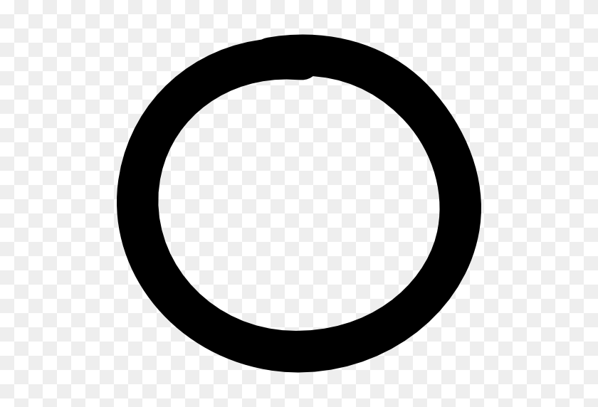 512x512 Drawn Circle Outline - Circle Outline PNG