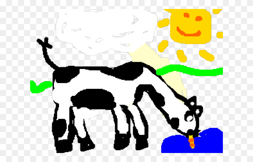 640x480 Нарисованная Корова - Всеядный Клипарт