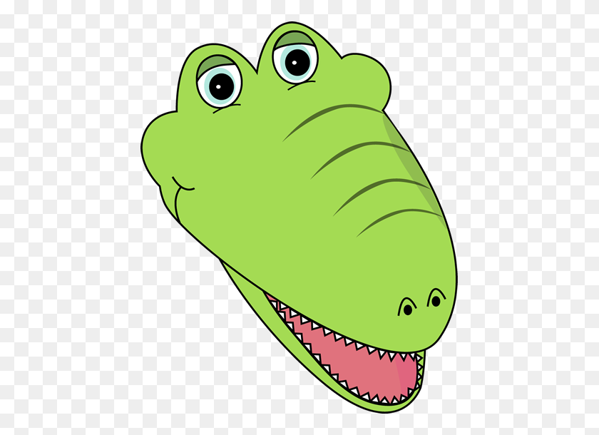 445x550 Нарисованное Лицо Крокодила - Крокодил Клипарт