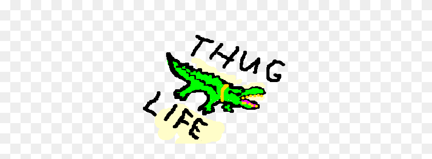 300x250 Нарисованный Крокодил Thug Life - Клипарт Thug Life