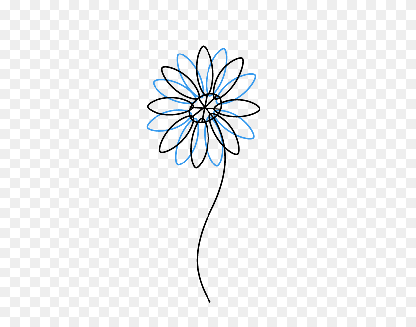 678x600 Drawn Daisy Transparent - White Daisy PNG