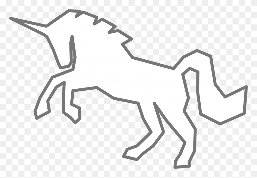 2399x1608 Drawn Elk Unicorn - Unicornio Clipart