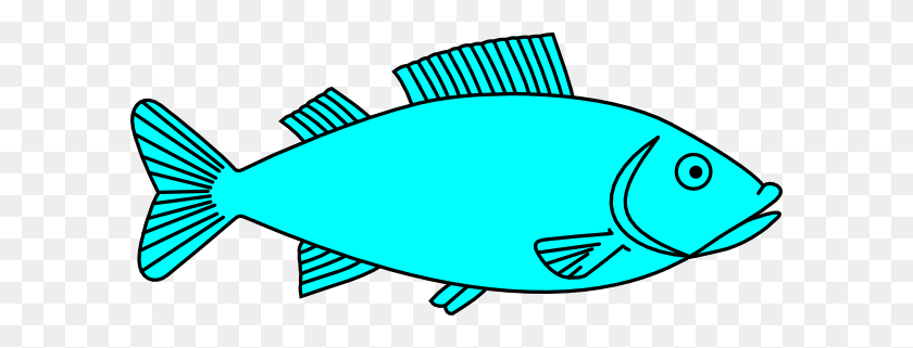 600x261 Нарисованная Рыба Приготовленная - Клипарт Рыба Окунь