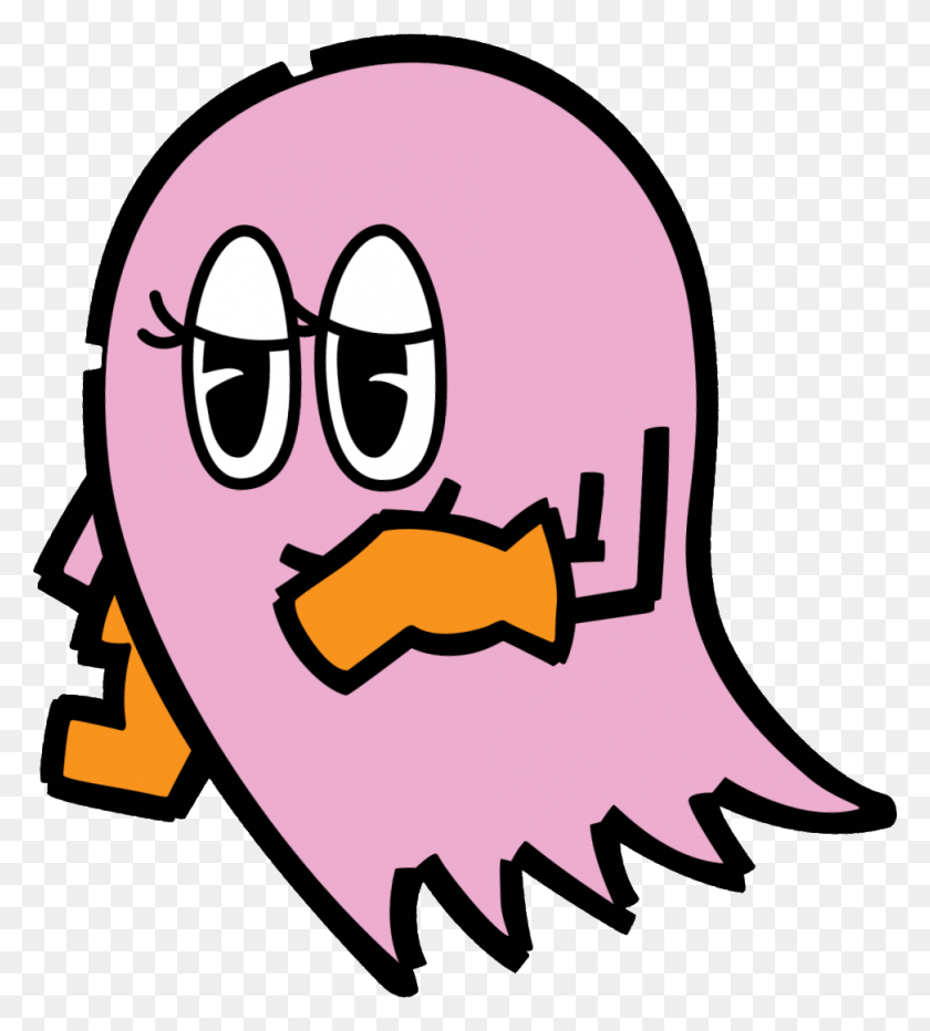 973x1088 Drawn Ghost Pac Man - Pacman Ghost Clipart