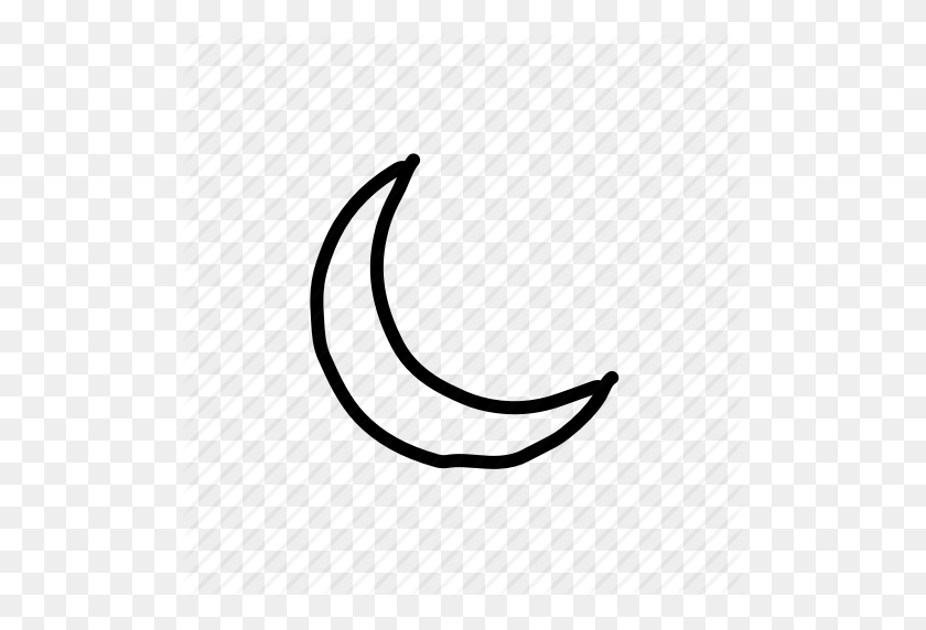 512x512 Drawn, Hand, Identity, Islam, Moon, Ramadan Icon - Hand Drawing PNG