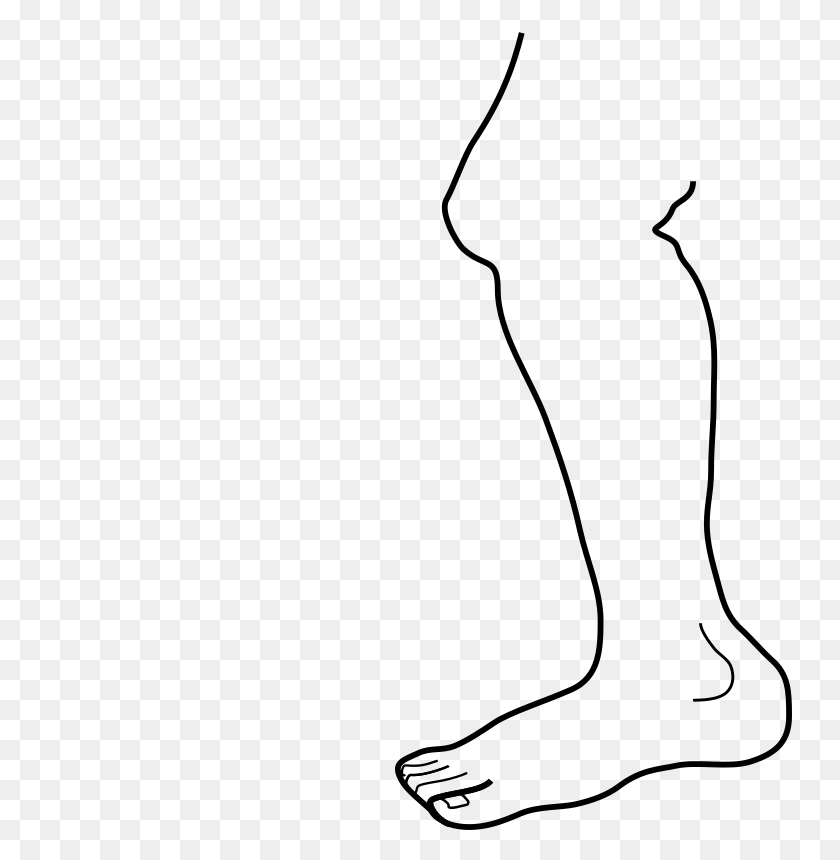 745x800 Drawn Legs Outline - Human Outline Clipart