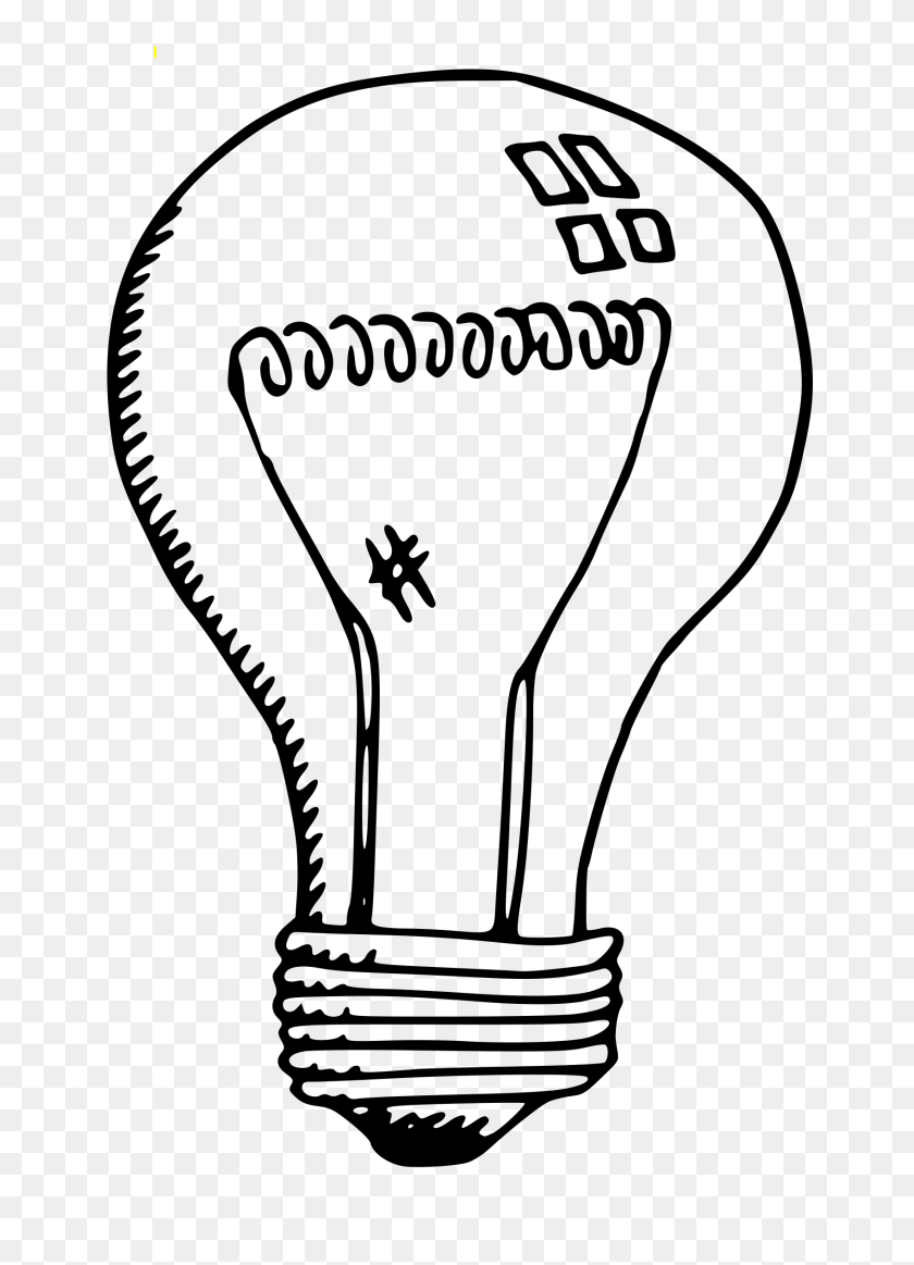 1697x2400 Drawn Light Bulb Simple - Led Light Clipart