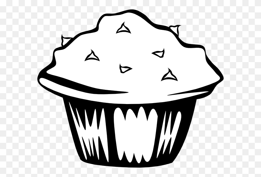 600x510 Drawn Muffin Clip Art - Tooth Black And White Clipart
