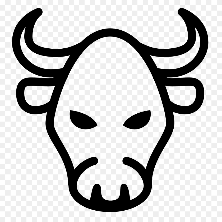 1600x1600 Drawn Ox Line - Ox Clipart Black And White
