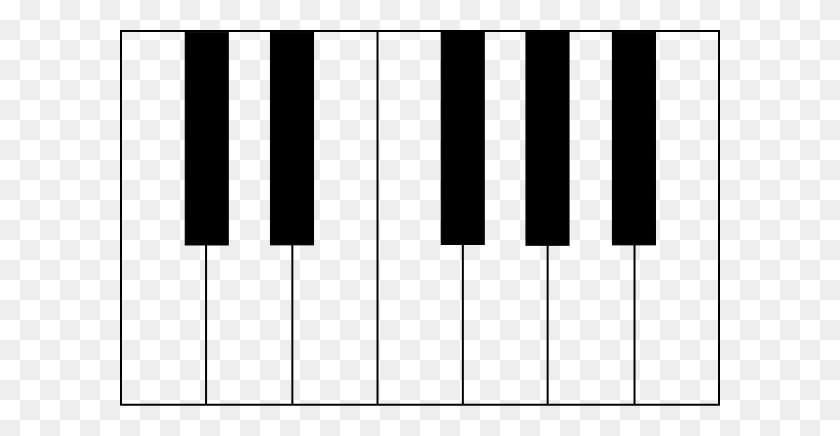 600x376 Нарисованные Фортепианные Картинки - Музыкальные Инструменты Клипарт Черный И Белый