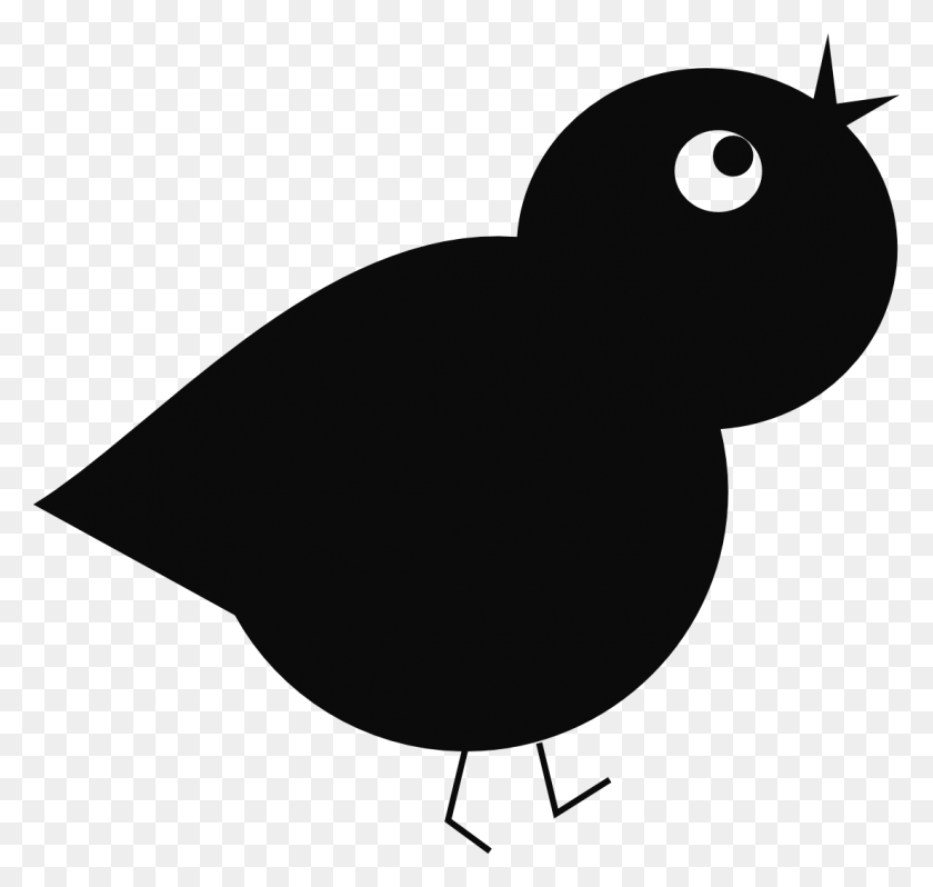 1104x1045 Drawn Sparrow Silhouette - Sparrow Clipart Black And White
