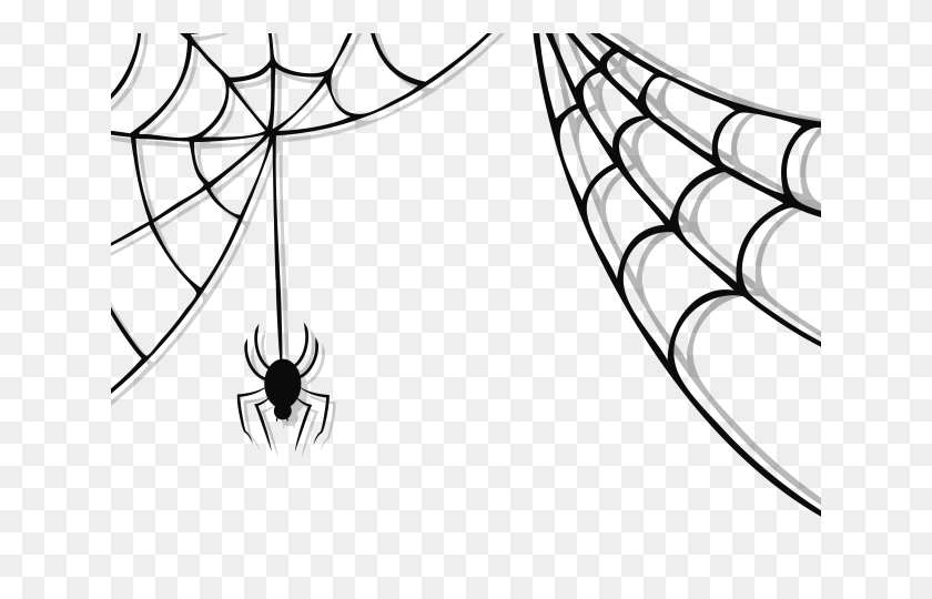 640x480 Drawn Spider Web Transparent - Spider Web Clipart Black And White