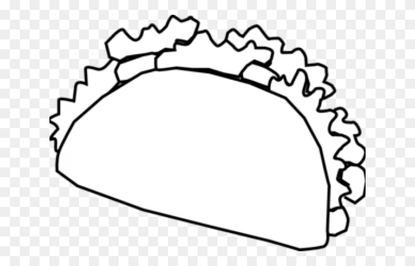 640x480 Tacos Dibujados En Blanco Y Negro - Taco Clipart En Blanco Y Negro
