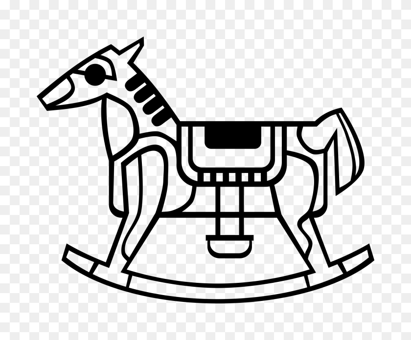 2400x1959 Обращается Игрушечная Лошадь Картинки - Пастух Клипарт Черно-Белый