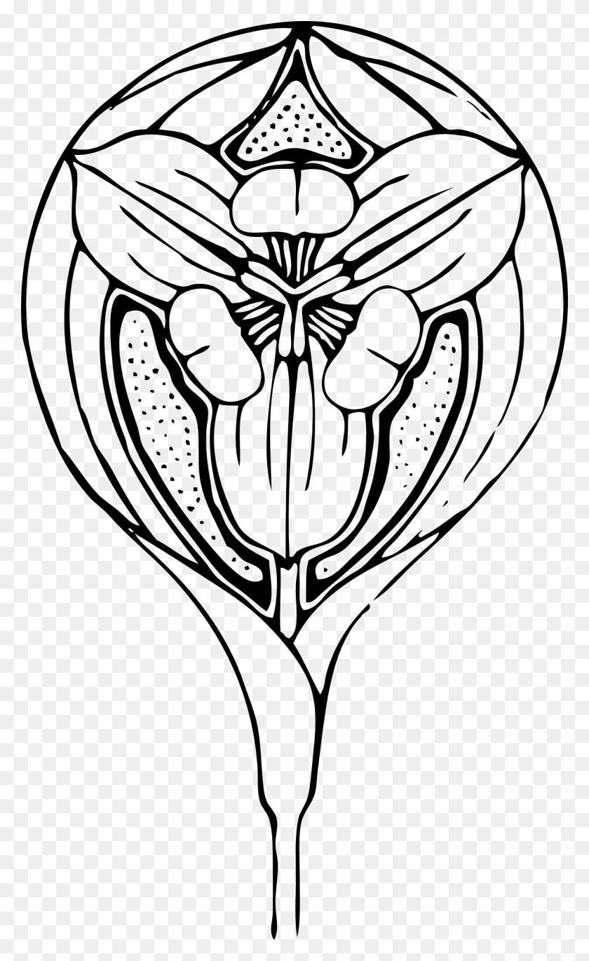 1331x2238 Drawn Tulip Tribal - Tribal Border Clip Art
