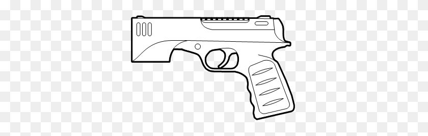325x207 Нарисованное Оружие Лазерное Пистолет - Клипарт Лазерный Пистолет