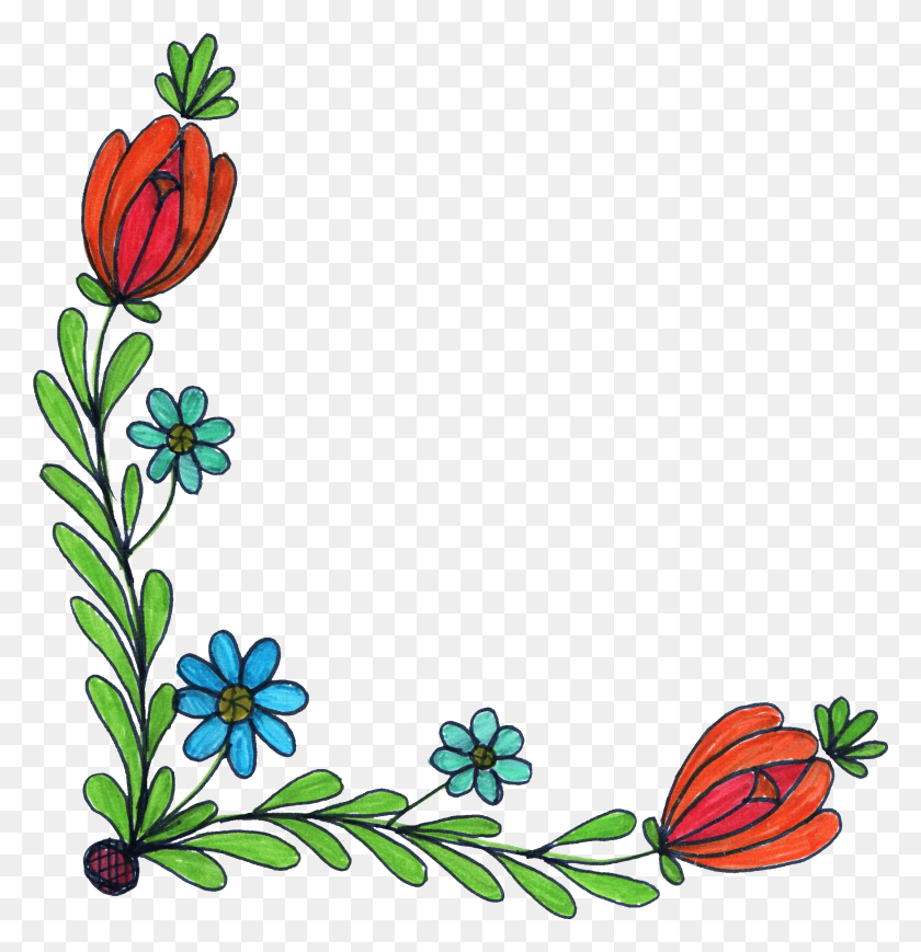 2142x2222 Drawn Wildflower Floral - Astros Clip Art