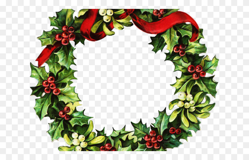 640x480 Drawn Wreath Christmas - Christmas Reef PNG