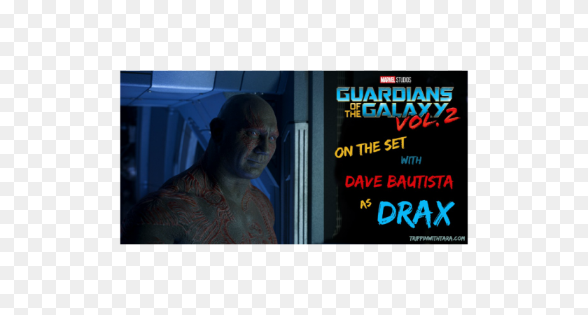 1100x550 Drax En El Set De Guardianes De La Galaxia Vol En El Set - Drax Png
