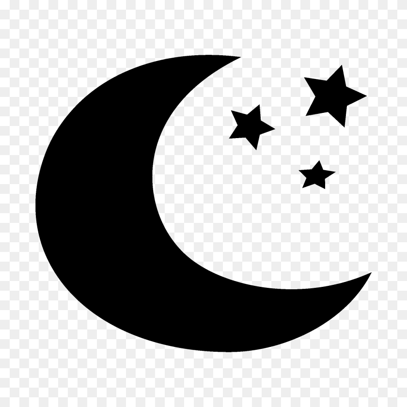 1875x1875 Dream Clipart Moon Star - Star Silhouette PNG