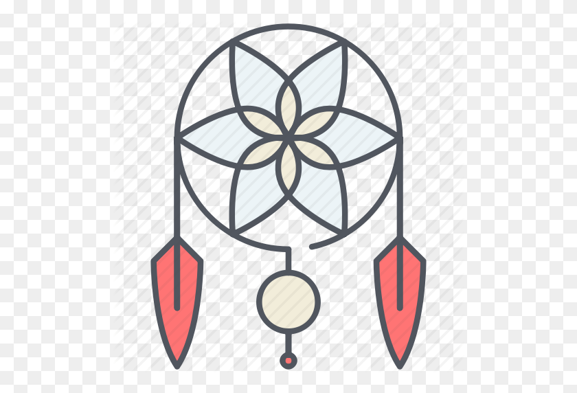 512x512 Dreamcatcher, Indian, Indigenous, Native, Texas, Tribe, Wild West Icon - Dream Catcher PNG