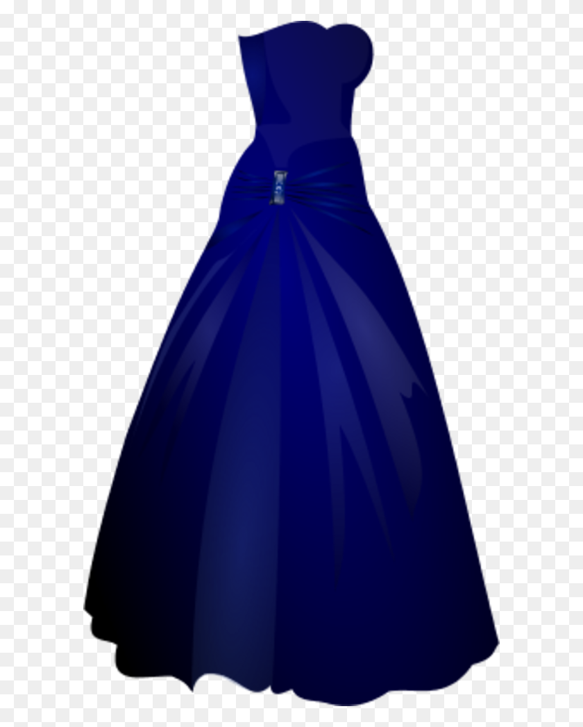 600x987 Dress Blue Gown Clip Art - Gown Clipart