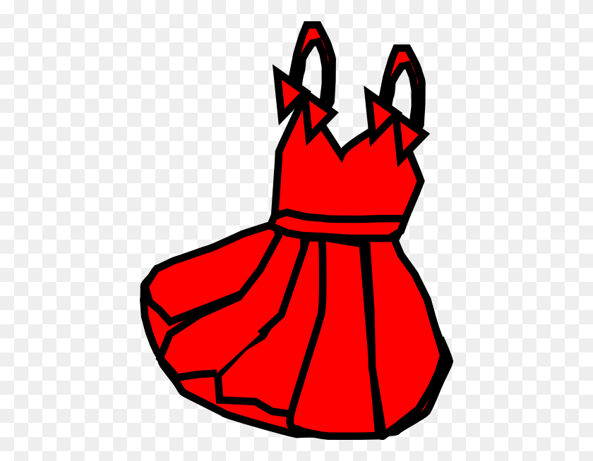 444x594 Dress Clip Art - Outfit Clipart