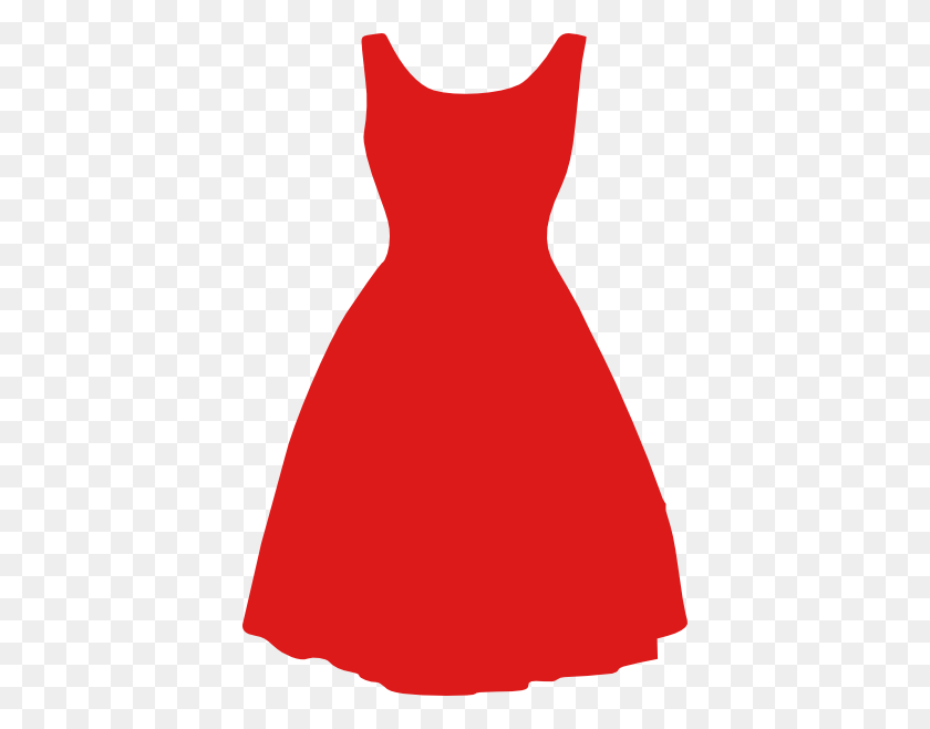 402x598 Vestido Contorno Para Colorear Pequeño Vestido Negro Clipart - Vestido Rojo Clipart