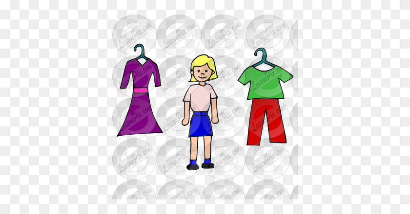 380x380 Dress Picture For Classroom Therapy Use - Outfit Clipart