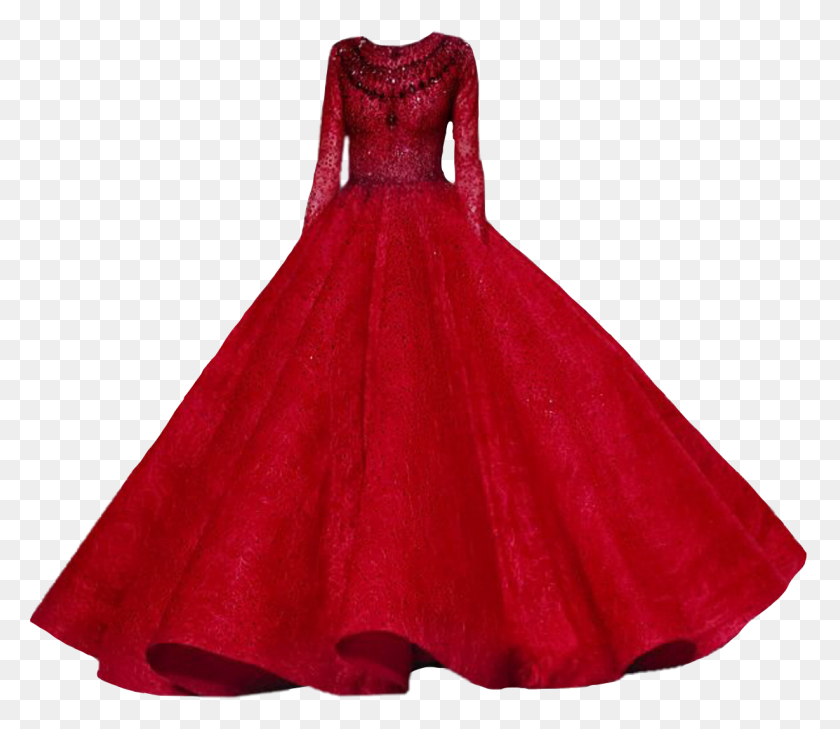 1229x1055 Vestido Rojo De Fantasía Interesante Arte De La Etiqueta Engomada De La Estética Png - Vestido Png