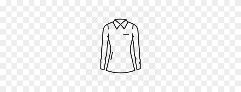 260x260 Dress Shirt Clipart - T Shirt Clipart Black And White