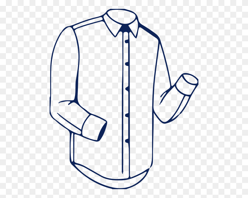 504x611 Классическая Рубашка - Клипарт Нарядную Одежду