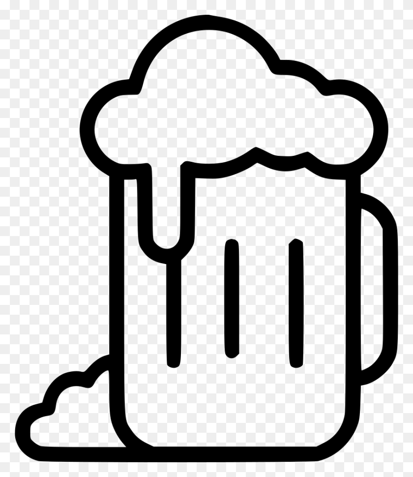 840x980 Drink Beer Alcohol Glass Cerveza Png Icon Free Download - Cerveza PNG
