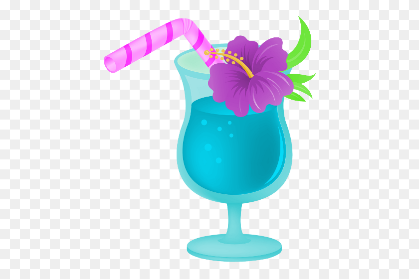 433x500 Drink Clipart Beach Drink - Alcoholic Drink Clipart