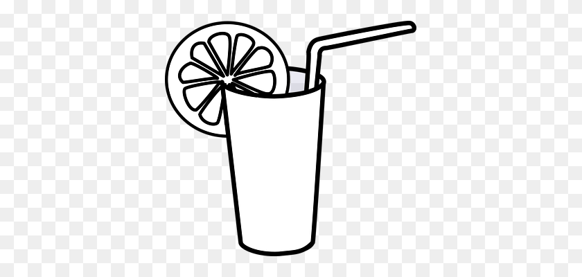 363x340 Drink Clipart Black And White - To Drink Clipart